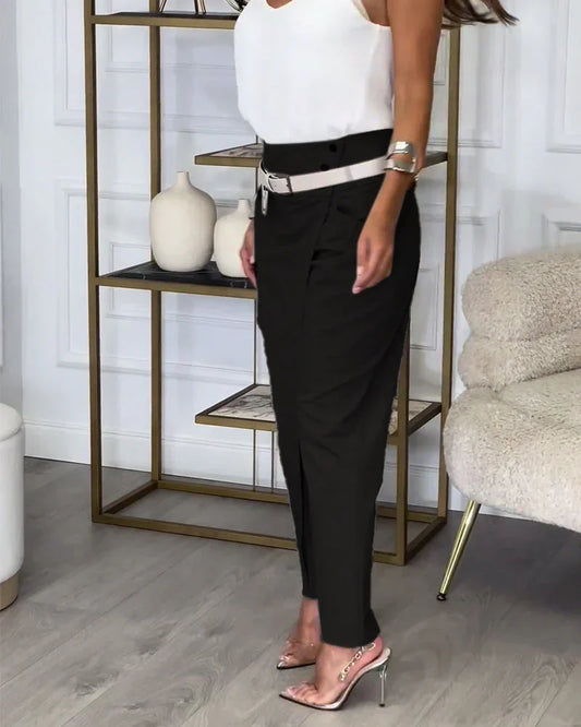 Elina™ | Patchwork-Hose mit Gürtel