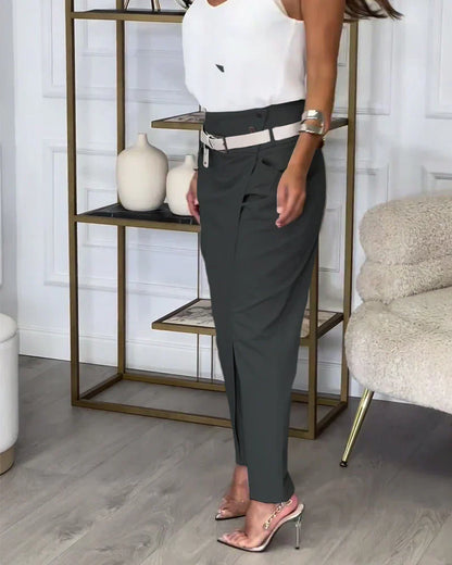 Elina™ | Patchwork-Hose mit Gürtel