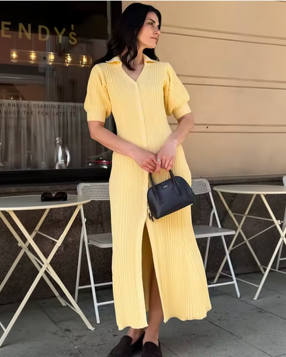 Langes Strickkleid