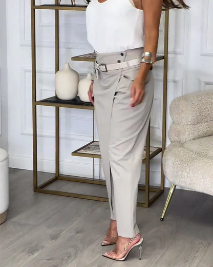 Elina™ | Patchwork-Hose mit Gürtel
